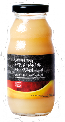 Banana, apple and peach nectar. Fruit content min. 36%.