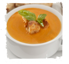 Krem z pomidorów i bazylii