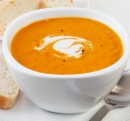 Spicy Pumpkin Soup with Coconut Cream