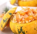 stuffed pumpkin and risotto